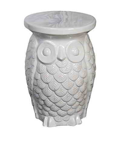 Ceramic Owl Garden Stool