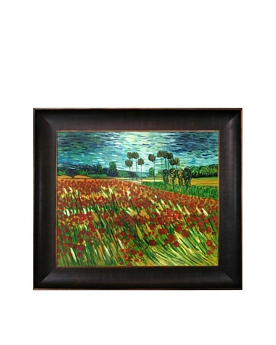 Vincent Van Gogh Field of Poppies Framed Oil Painting