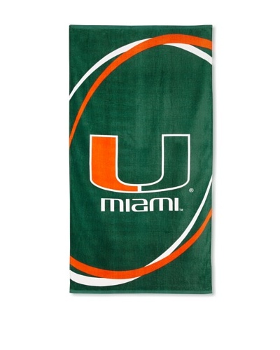 Miami Hurricanes Swoosh Towel, Green