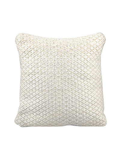 Joseph Abboud Woven Luster Pillow, Ivory, 20 x 20