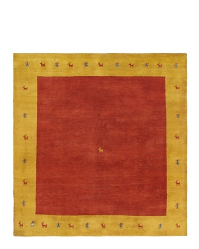 Hand-Knotted Gabbeh Modern Rug, Red, 8' x 8' 4