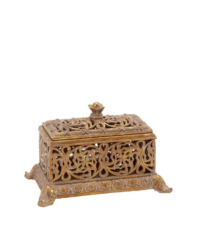 Decorative Scroll Box, Gold