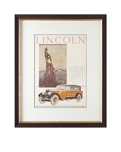 Original French Lincoln Advertisement, 1927As You See