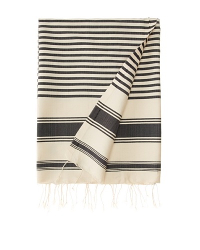 Traditional Fouta Towel, Grey, 39 x 79