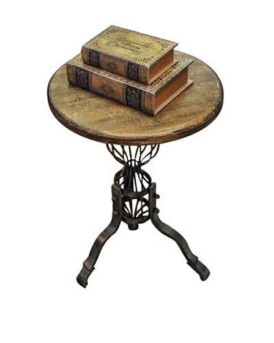 Iron Industrial Books Accent Table