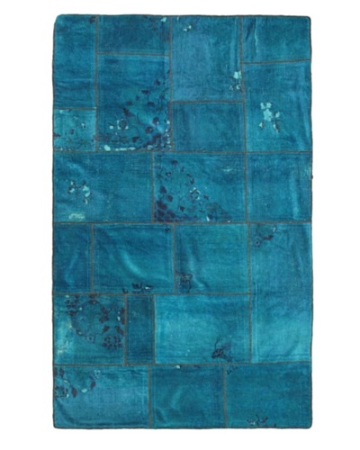 Hand-Knotted Color Transition Wool Rug, Blue, 5' x 8'