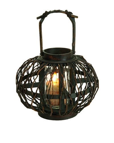 Bamboo & Glass Lantern I