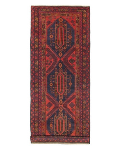 Hand-knotted Kazak Traditional Runner Wool Rug, Red, 4' 9 x 12' 9 Runner