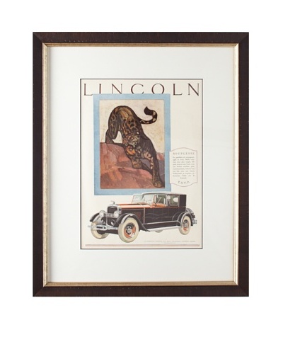 Original French Lincoln Advertisement, 1927