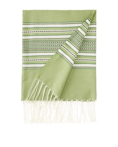 Aztec Fouta Towel, Green, 39 x 79