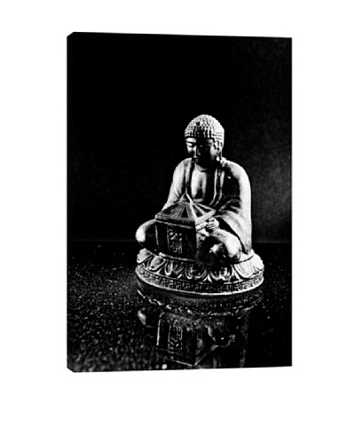 Stone Buddha Sculpture Photographic Giclée Canvas Print