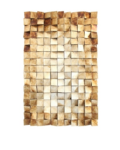 Wooden Tile Wall Art, Gold, 47 x 30