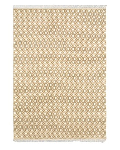 Hand-Knotted Silk Touch Rug, Beige, 5' 6 x 7' 10