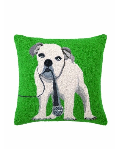 Hook Pillow, Singer Bulldog, 18 x 18