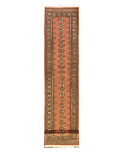 Hand-knotted Finest Peshawar Bokhara Traditional Runner Wool Rug, Copper, 2' 6 x 15' Runner