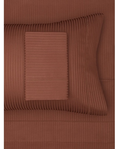 300 Thread Count Satin Stripe Sheet Set [Chocolate]