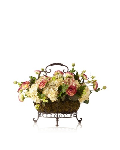 Ranunculus Hydrangea Basket