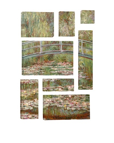 Claude Monet Bridge Over a Pond of Water Lilies 8-Piece Giclée Canvas Print