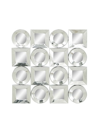 Mirrored Circle and Square Wall Décor