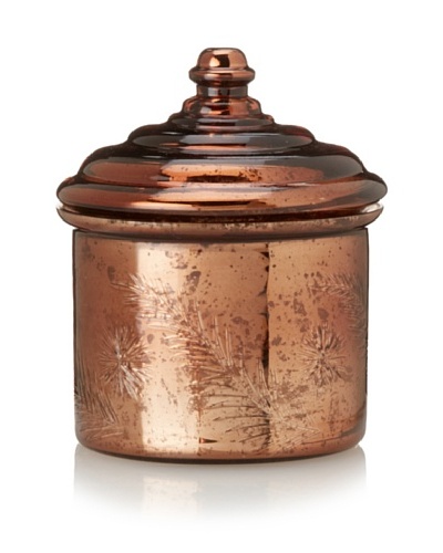 Etched Cinnamon Scented Candle Jar, Antique Bronze
