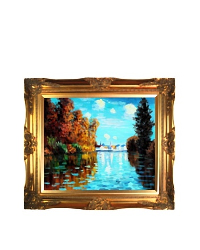 Claude Monet Autumn at Argenteuil Framed Oil Painting