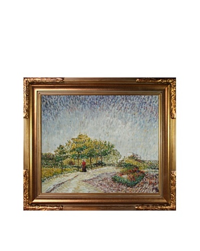 Vincent Van Gogh Lane in the Voyer d'Argenson Park at Asnieres Framed Oil Painting