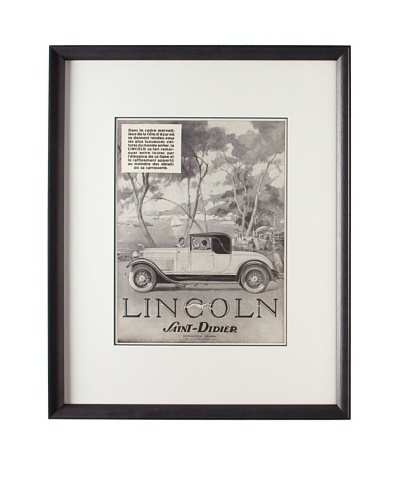 Original French Lincoln Advertisement, 1930