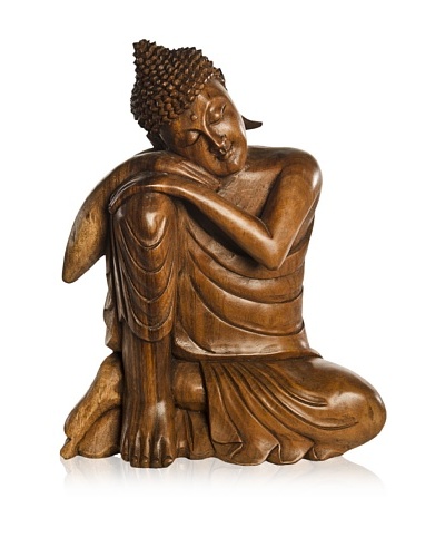Sitting Buddha Statue, Brown