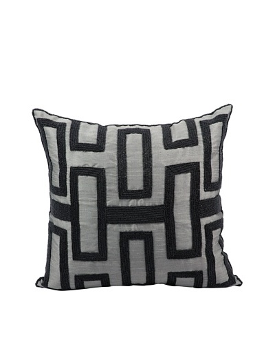 Joseph Abboud Interlock Pillow, Grey/Black, 16 x 16As You See