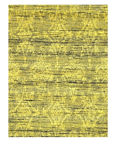 Fab Dhurrie Modern Dhurrie, Yellow, 4' 6 x 6' 5