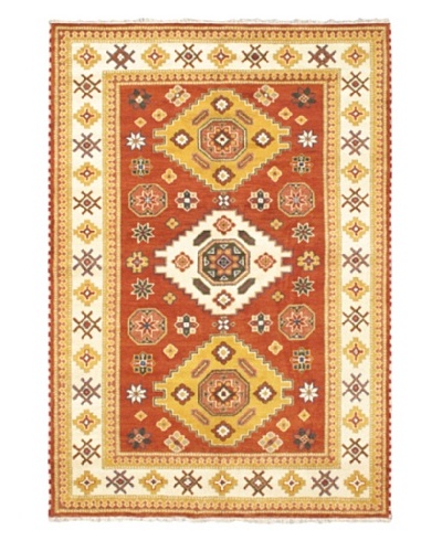 Hand-Knotted Royal Kazak Wool Rug, Copper, 6' 8 x 9' 9