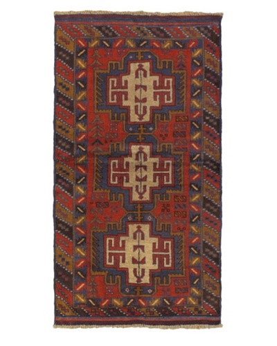 Hand-Knotted Kazak Rug, Red, 3' 5 x 6' 5