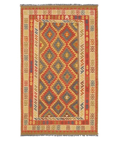Izmir Kilim Traditional Kilim, Light Gold, 5' x 8' 6