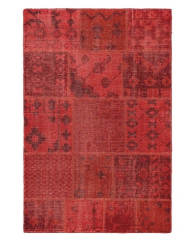 Hand-Knotted Ushak Patch Wool Rug, Red, 3' 11 x 5' 10