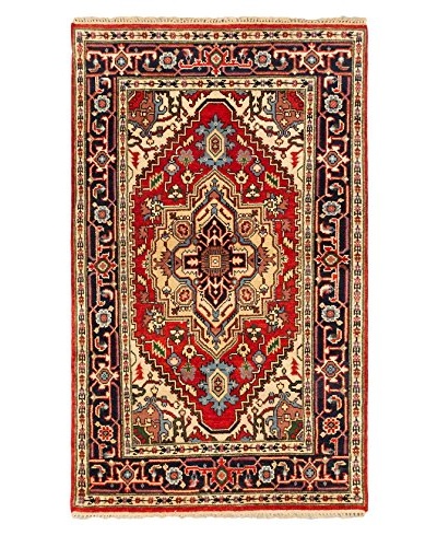 Hand-Knotted Serapi Heritage Wool Rug, Dark Copper, 3' 11 x 6' 5