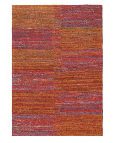 Handwoven Fab Dhurrie, Dark Red, 4' 6 x 6' 6