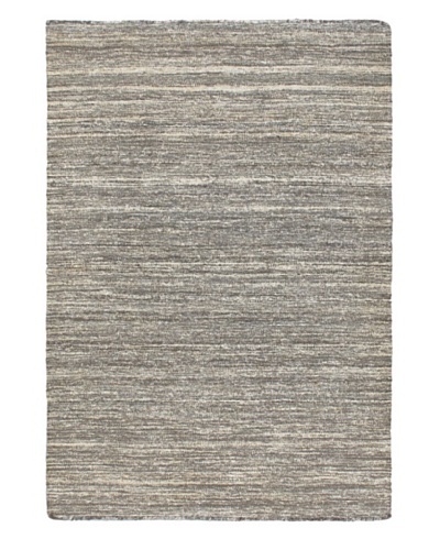 Hand Woven Silky Allure Modern Flatweave Kilim, Grey, 4' 7 x 6' 8