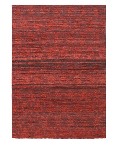 Handwoven Fab Dhurrie, Red, 4' 6 x 6' 6