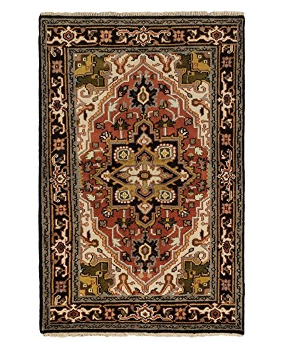 Hand-Knotted Royal Heriz Wool Rug, Copper, 3' 11 x 6' 2