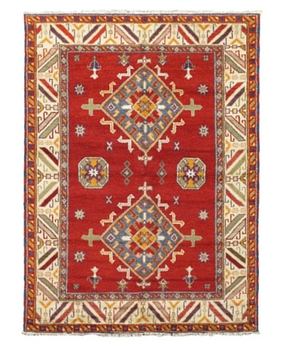 Hand-Knotted Royal Kazak Rug, Red, 5' 9 x 8'