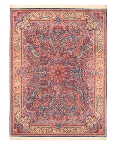 Hand-Knotted Sino Persian Wool Rug, Dark Pink, 9' x 12' 4