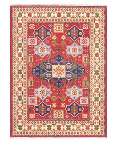 Hand-Knotted Royal Kazak Rug, Red, 5' 9 x 7' 11