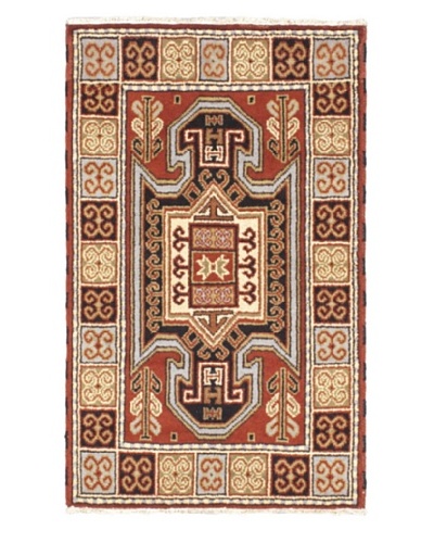 Hand-Knotted Royal Kazak Rug, Copper, 3' x 4' 10