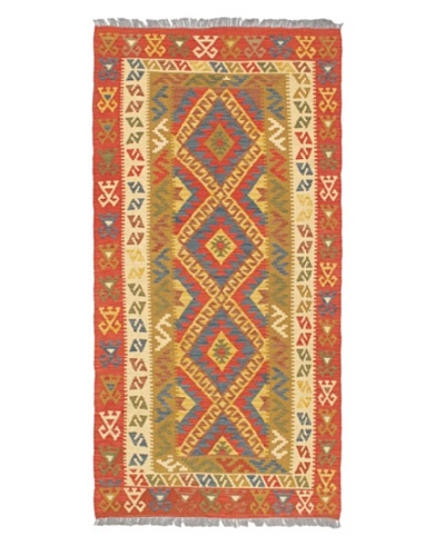 Hand Woven Anatolian Wool Kilim, Dark Copper, 3' 5 x 6' 10