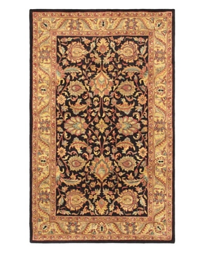 Handmade Manchester Rug, Black/Light Gold, 4' 11 x 7' 10