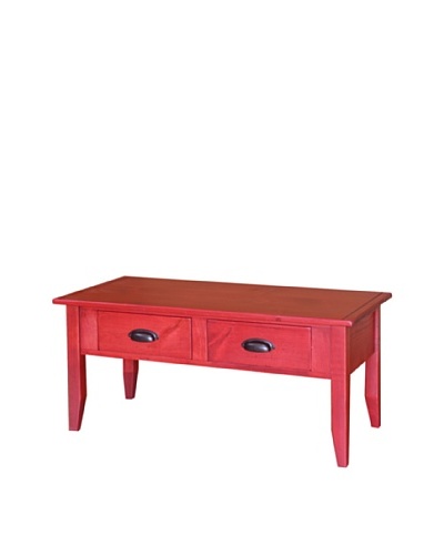 2 Day Designs Jefferson Coffee Table, Rouge