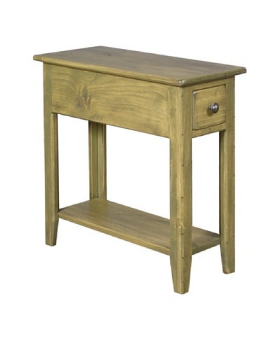 2 Day Designs Wing Back Side Table, Fern