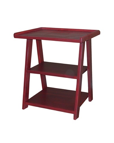 2 Day Designs Ladder Side Table, Rouge