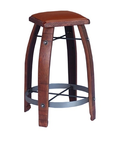 2 Day Designs Tan Leather Stool