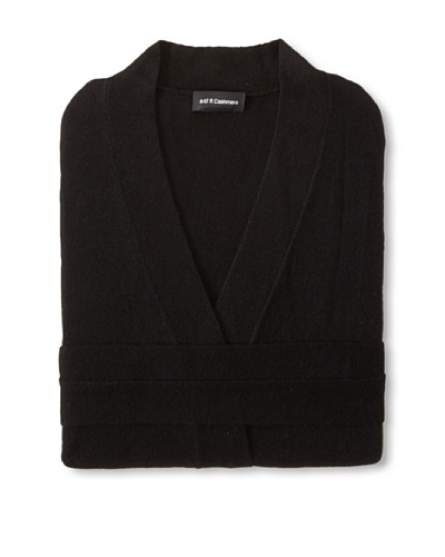 a & R Cashmere Wool-Blend Robe, Black